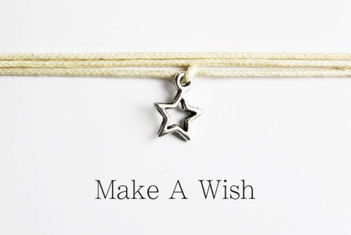 Kleine Wichtelidee: Make a Wish - Wunscharmband mit Stern