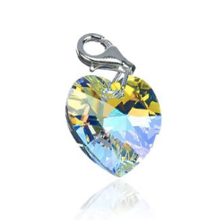 Swarovski Herz-Charm-Anhänger Geschenkidee für Sie: Herz-Charm mit Swarovski Stein