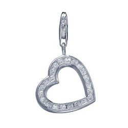 VINANI Herz-Charm-Anhänger Geschenkidee für Sie: Herz-Charm von Vinani
