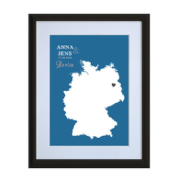 Valentinsgeschenk: Personalisierte Landkarte