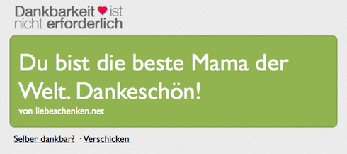 virtuelles Danke Last-Minute-Geschenkidee zum Muttertag: ein virtuelles Dankeschön