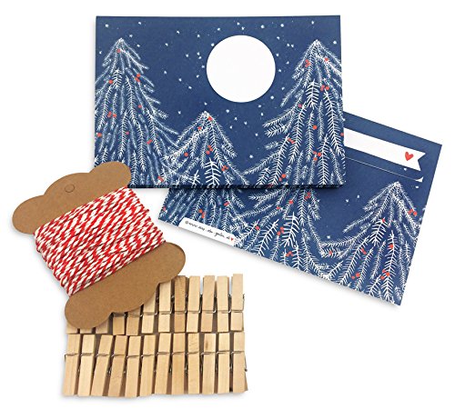 Briefumschlag Adventskalender Set