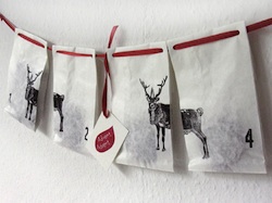 Adventskalender Rentierparade zum Selbstbefüllen