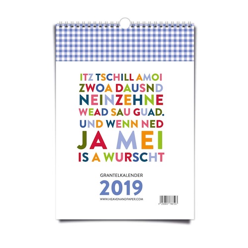 Wichtelgeschenkidee für Männer für unter 10 Euro: Bayrischer Grantelkalender 2017