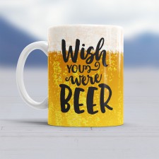 Wichtelgeschenk für Männer: Tasse "Wish you were Beer"