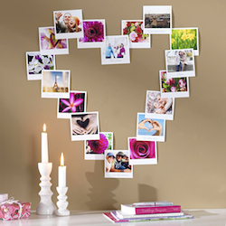 Geschenkidee zum Valentinstag: Herz aus Fotos
