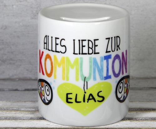 Geldgeschenk zur Kommunion: Individuelle Spardose