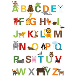 Geschenkidee zur Einschulung: ABC-Poster mit Tieren