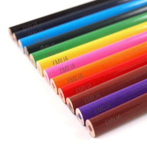 Geschenk zur Einschulung: Buntstifte mit Namensgravur