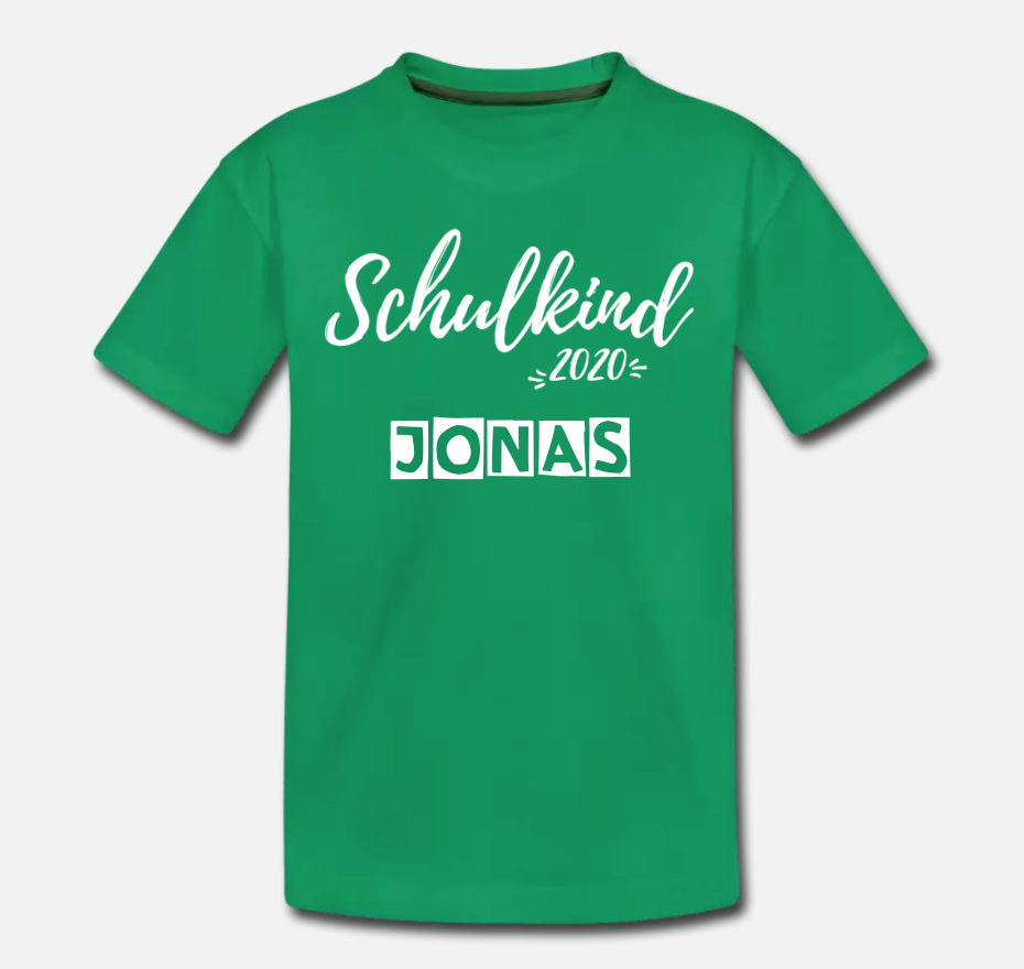 Beispiel Schulkind 2020 Shirt mit Namen