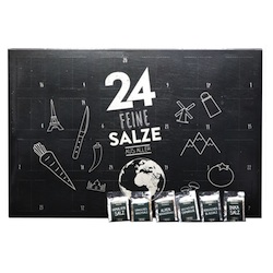 Adventskalender mit 24 Salzen aus aller Welt