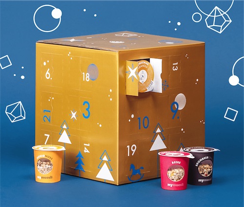 Müsli-Adventskalender von mymuesli - Gold Edition 2018