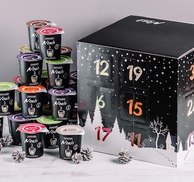 Origineller Noat's Adventskalender gefüllt mit 24x Bio-Porridge von mymuesli - 24 x Haferbrei statt Schokolade
