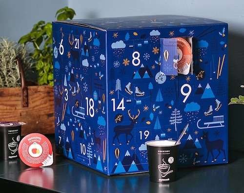 Origineller Adventskalender gefüllt mit 24x Bio-Porridge von mymuesli - 24 x Haferflocken statt Schokolade
