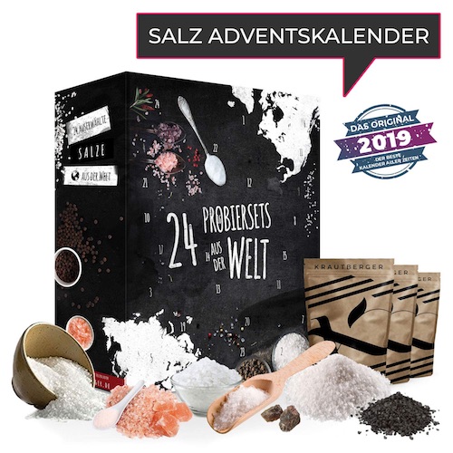 Adventskalender mit 24 Salzen aus aller Welt