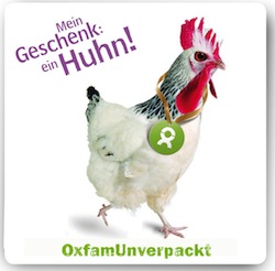 Nachhaltiges Wichtelgeschenk: Huhn von OXFAM