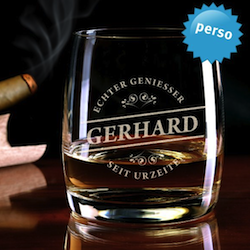 Geschenk für Papa: Glas mit Gravur