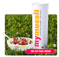 mymuesli Geschenkidee für Mama: selbstkreiertes Müsli
