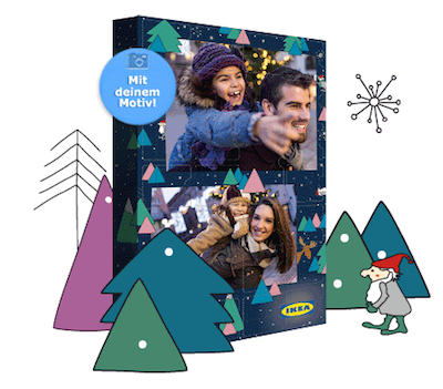Ikea Adventskalender mit eigenem Foto