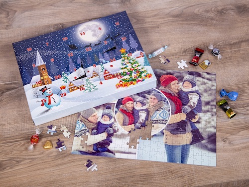 Außergewöhnlicher Adventskalender gefüllt mit individuellem Fotopuzzle