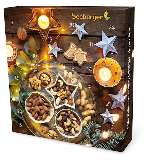 Adventskalender ohne Schokolade: Seeberger Snack Adventskalender gefüllt mit Trockenobst und Nüssen