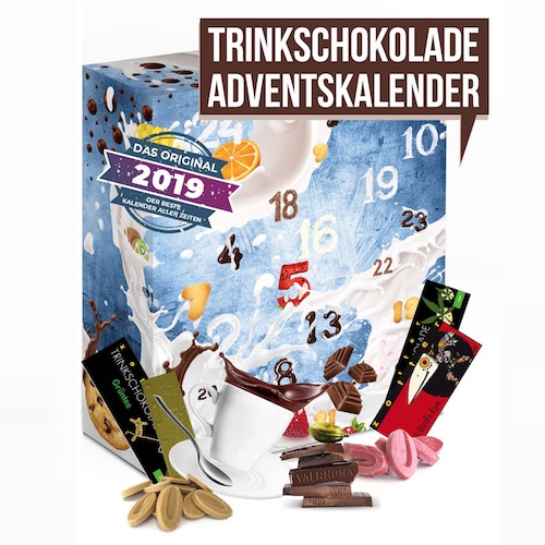 Adventskalender gefüllt mit Trinkschokolade