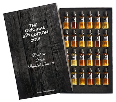 Adventskalender für Männer: Whiskey Adventskalender mit individueller Gravur - Edition 2016