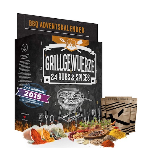 Adventskalender für Männer: Adventskalender gefüllt mit 24 BBQ Grillgewürzen