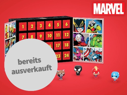 Marvel Adventskalender mit kleinen Vinylfiguren zum Aufstellen