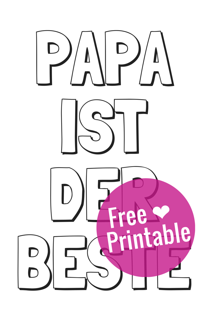 Malvorlage „Papa ist der Beste“