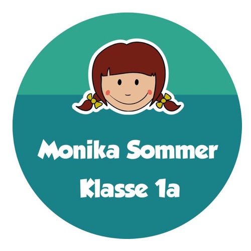 Geschenk zur Einschulung: Namensaufkleber