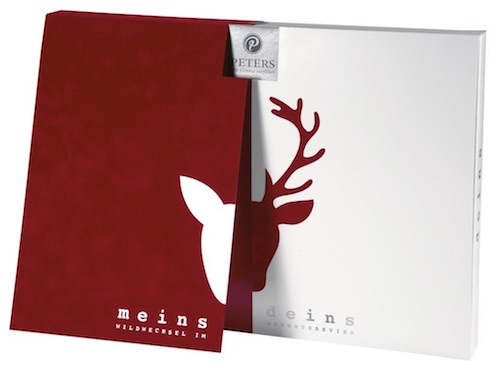 Adventskalender für Paare: "meins & deins" Adventskalender von Peters gefüllt mit 48 Pralinen