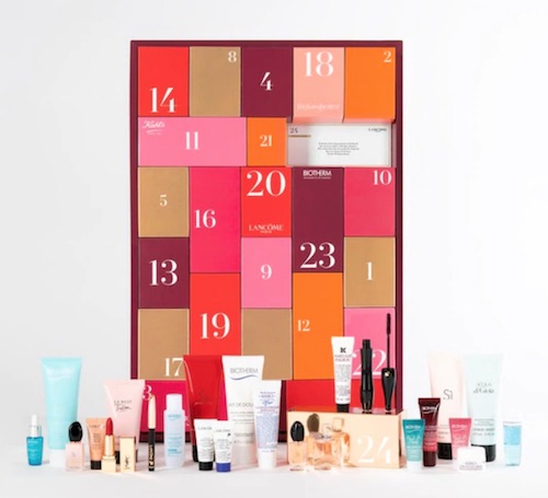 Luxus Adventskalender mit Produkten von Biotherme, Lacome und Kiehls