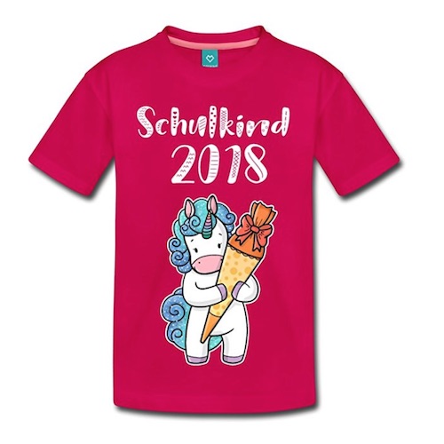 Schulkind Shirt mit Einhorn-Motiv