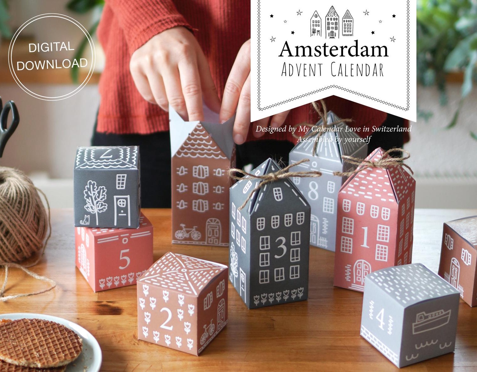 Amsterdam Adventskalender zum Ausdrucken