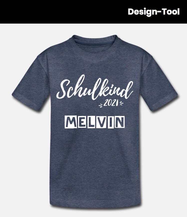 Beispiel Schulkind 2021 Shirt mit Namen