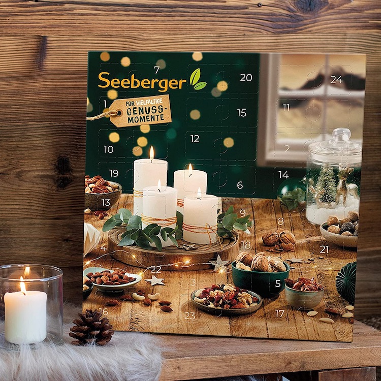 Adventskalender ohne Schokolade: Seeberger Snack Adventskalender gefüllt mit Trockenobst und Nüssen