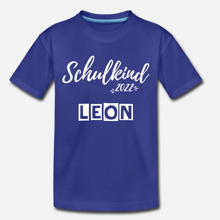 Beispiel Schulkind 2022 Shirt mit Namen