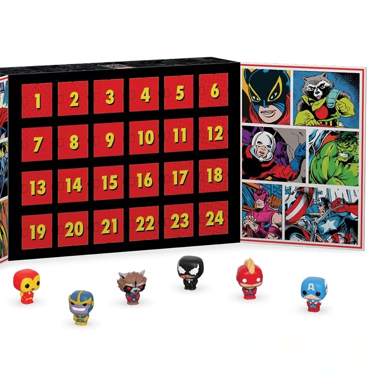 Marvel Adventskalender mit kleinen Vinylfiguren zum Aufstellen