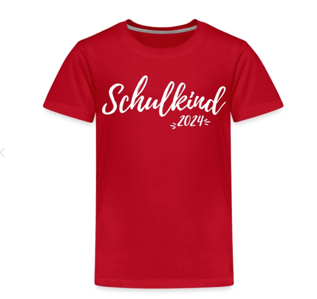 T-Shirt zur Einschulung mit Aufdruck Schulkind 2024